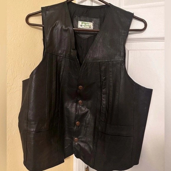 Vintage leather biker vest 38xl - Picture 3 of 5